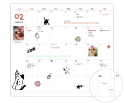 2026 Handi Cat Monthly Planner