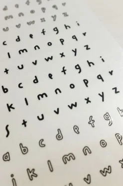 Handwriting #1 Alphabet Deco Sticker