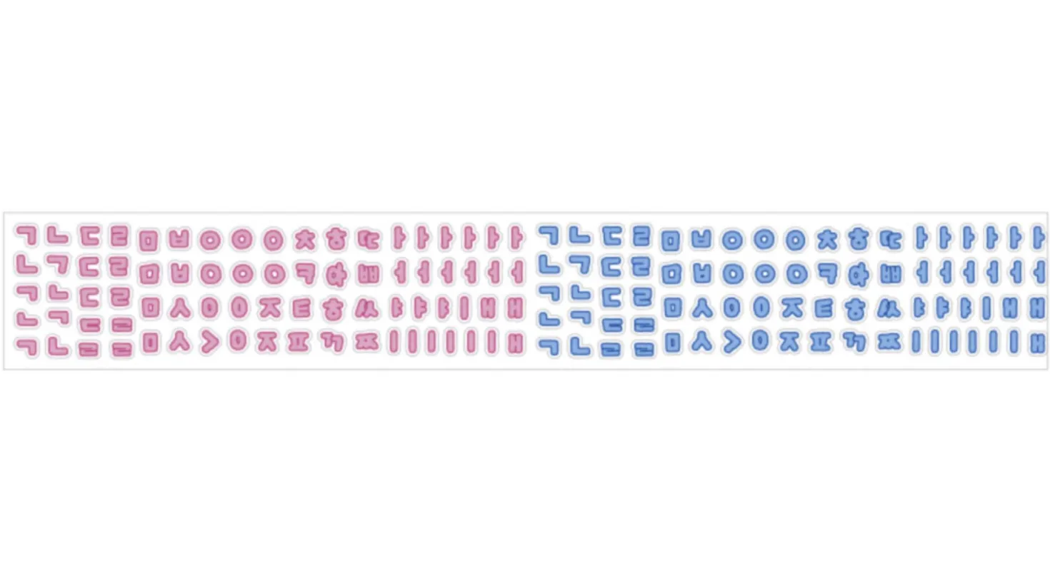 Hangul Alphabet Kiss Cut Sticker Tape
