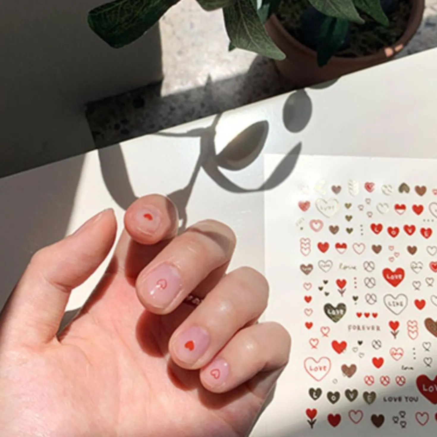 Heart Nail Deco Sticker
