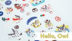 Hello Owl Deco Sticker