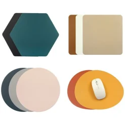 Hexagon Vegan Leather Mouse Pad