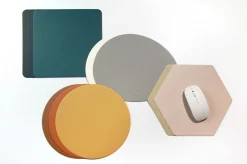 Hexagon Vegan Leather Mouse Pad