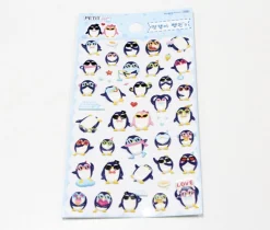 Hipster Penguin Deco Sticker