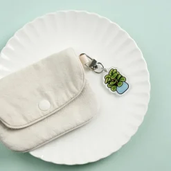 Houseplant Acrylic Key Ring