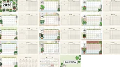 2026 Houseplant Large Spiral Calendar
