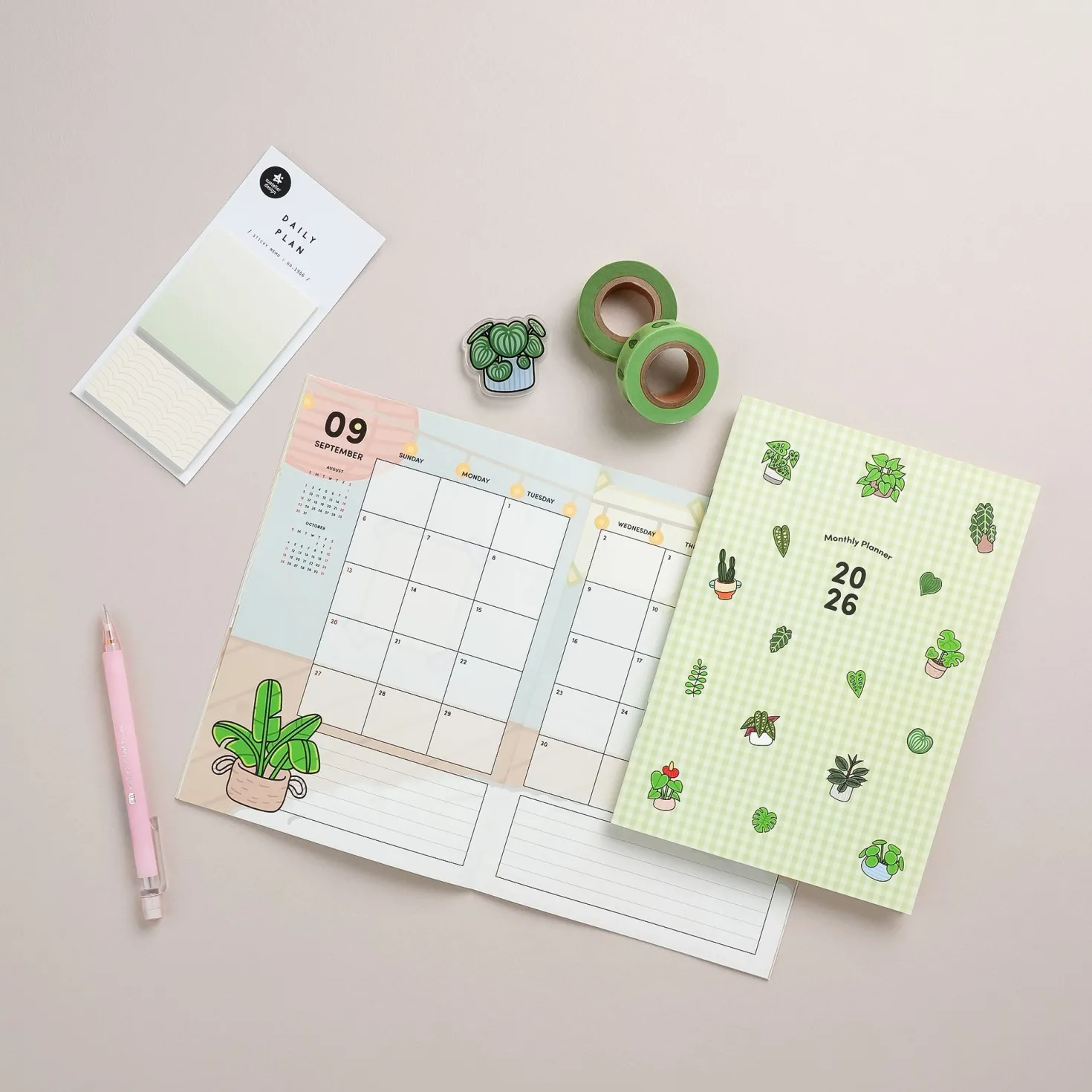 Houseplant 2026 Monthly Stationery Gift Set (7pcs)