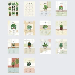 2026 Houseplant Wall Calendar