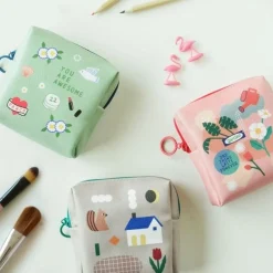 Illustrated Mini Zip Pouch