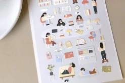In the Library Deco Sticker