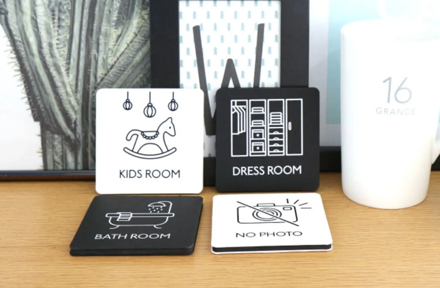 Ivory Pictogram Door Sign