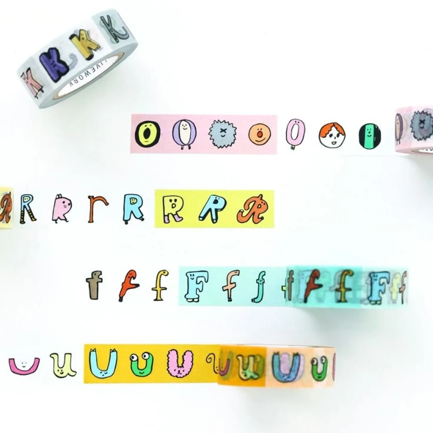JAM JAM Alphabet Masking Tape (O-Z, Numbers)