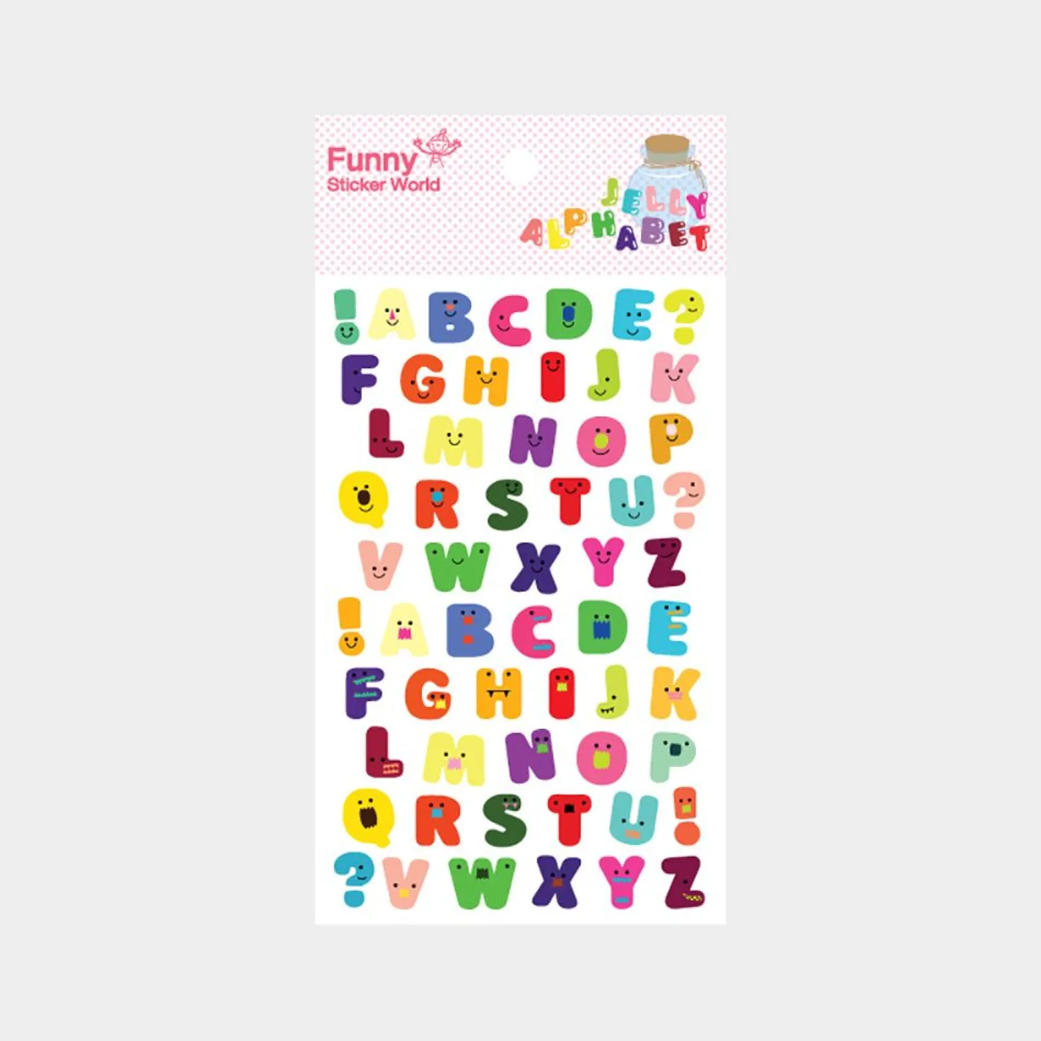 Jelly Alphabet PVC Deco Sticker