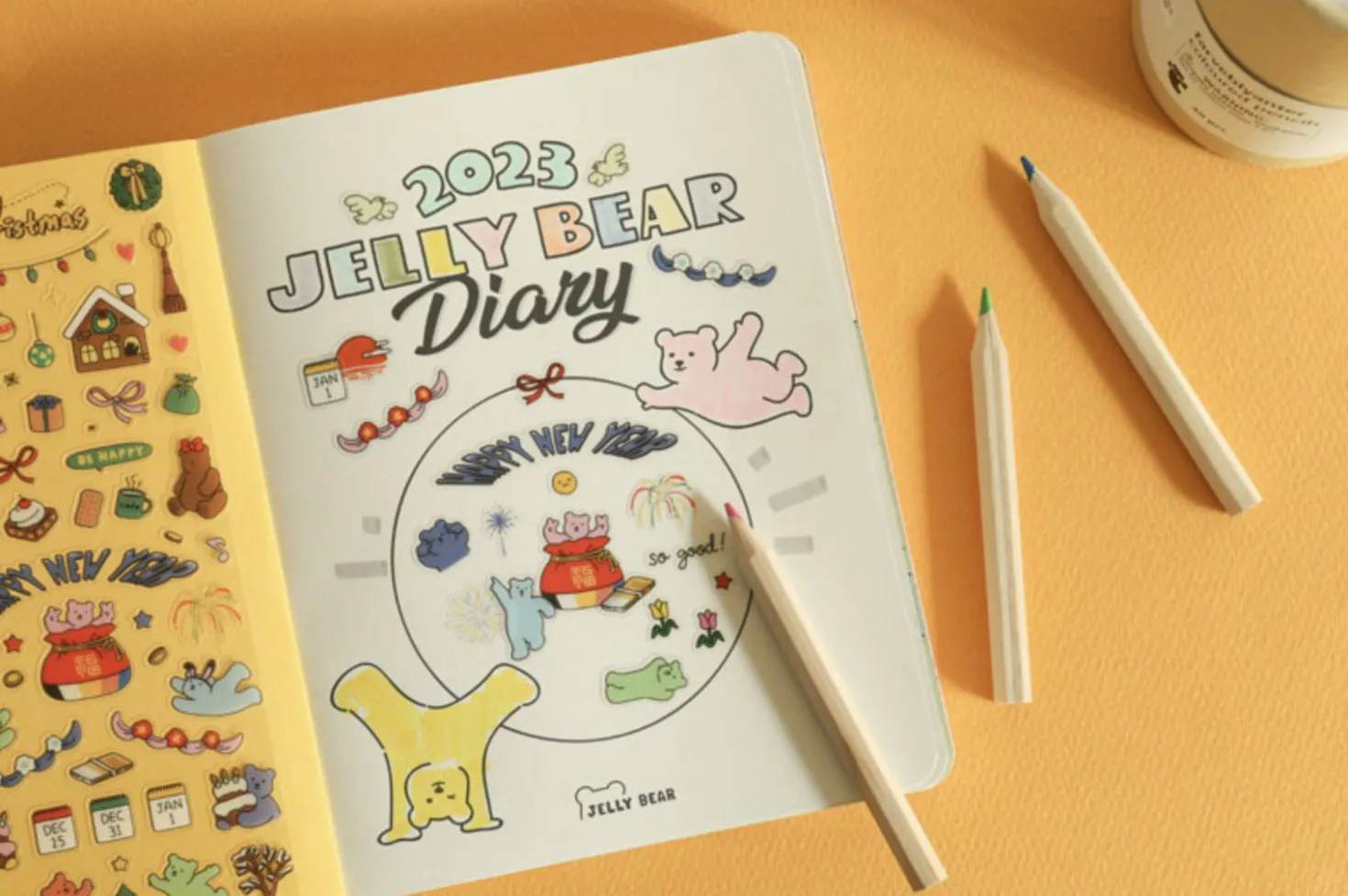 Jelly Bear Slim Diary Sticker v1