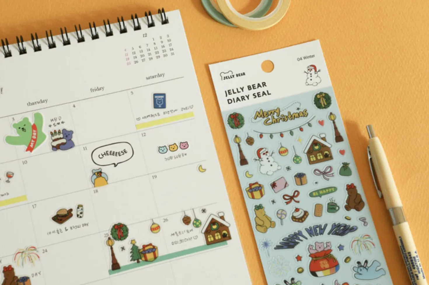 Jelly Bear Slim Diary Sticker v1
