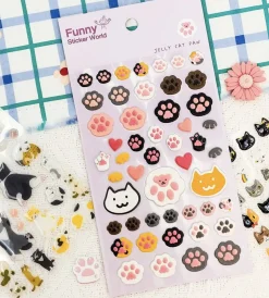 Jelly Cat Paw Puffy Sticker