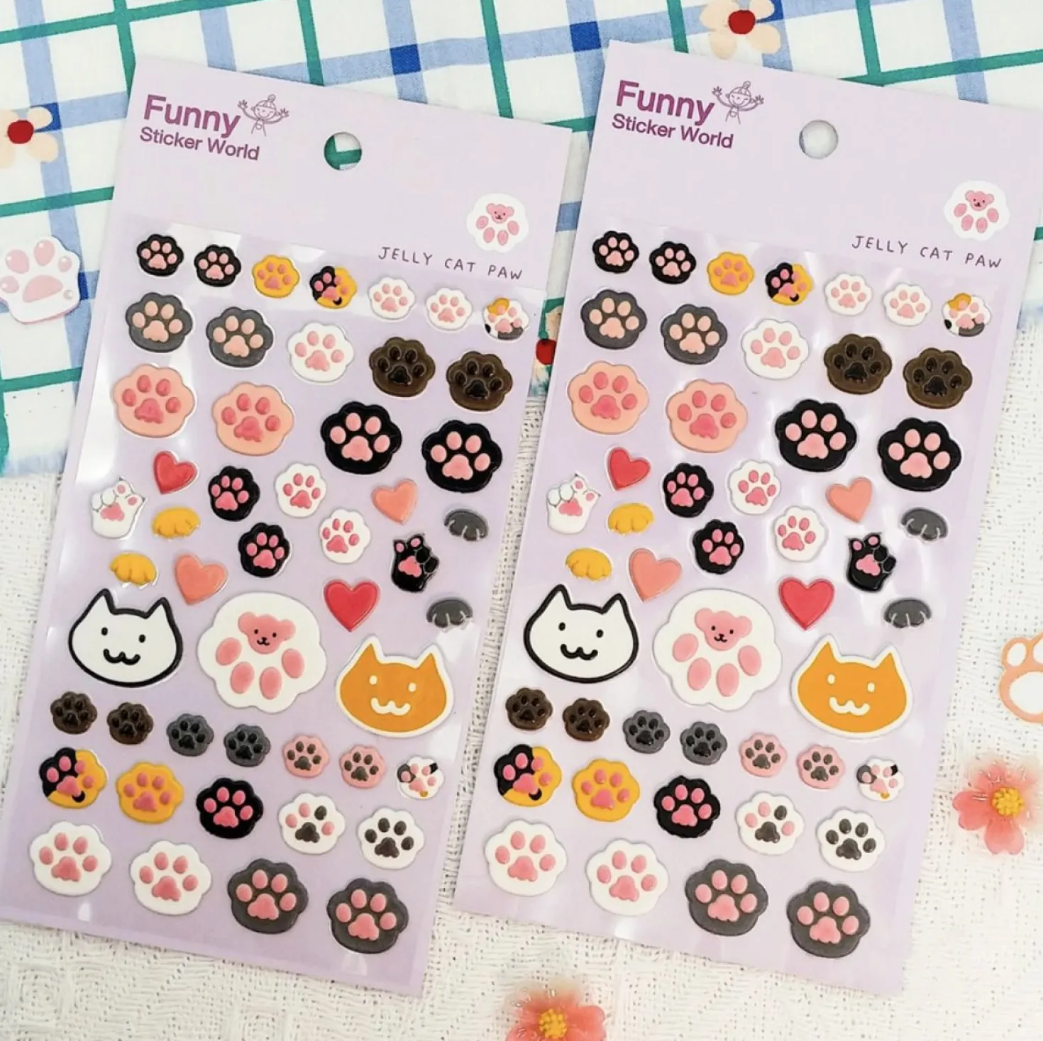 Jelly Cat Paw Puffy Sticker