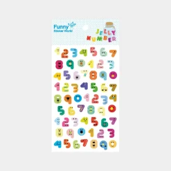 Jelly Number Epoxy Deco Sticker