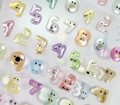 Jelly Number Epoxy Deco Sticker
