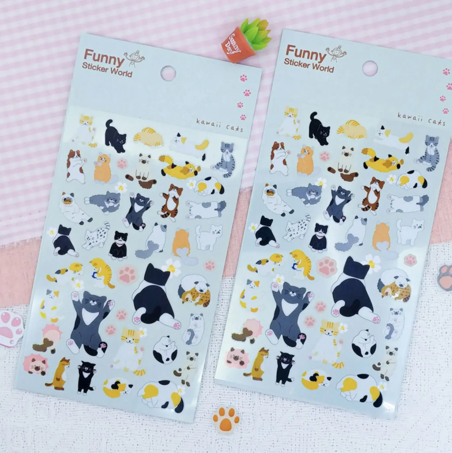 Kawaii Cats PVC Deco Sticker