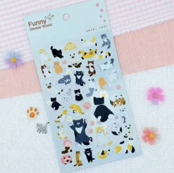 Kawaii Cats PVC Deco Sticker
