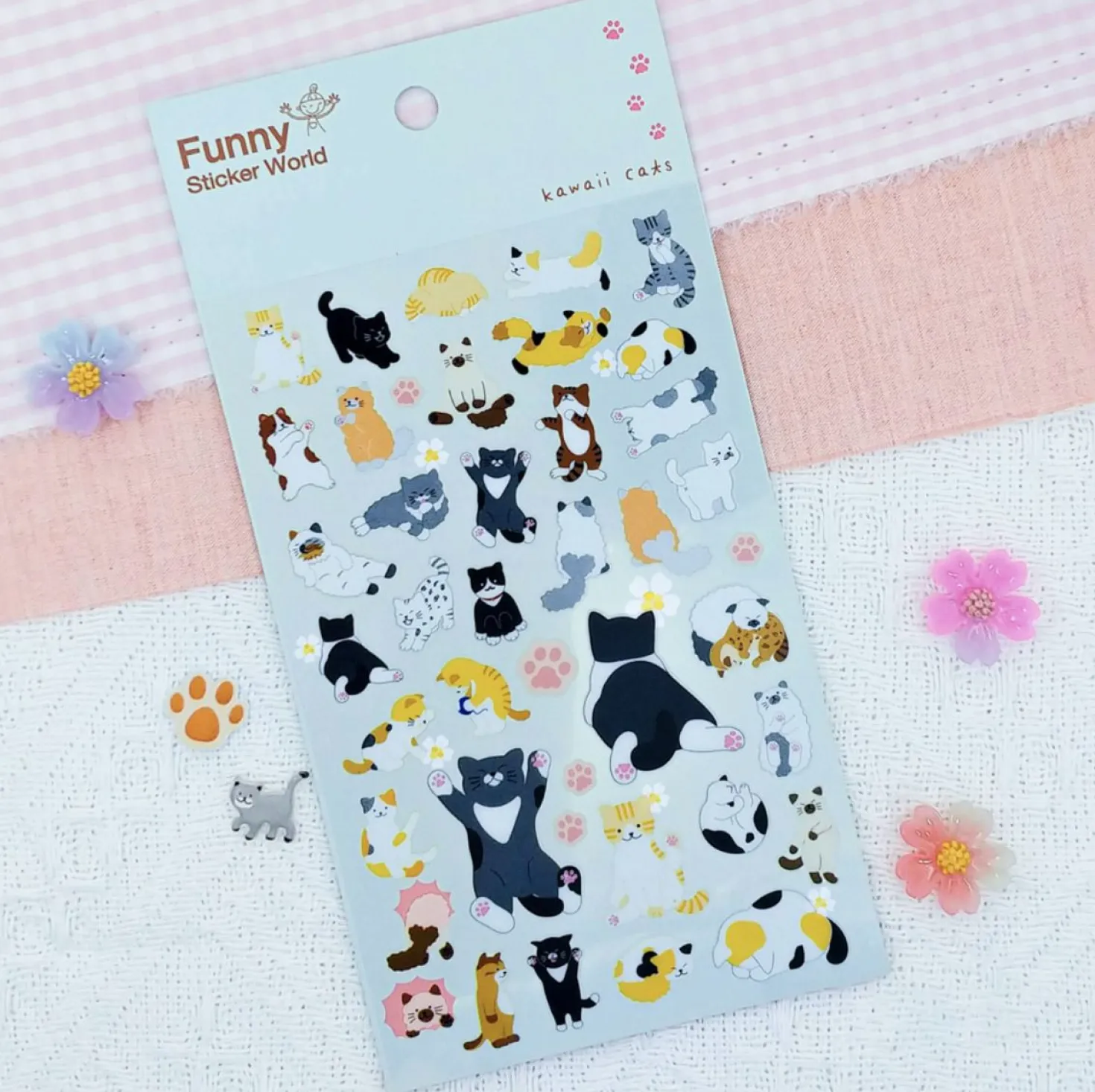 Kawaii Cats PVC Deco Sticker