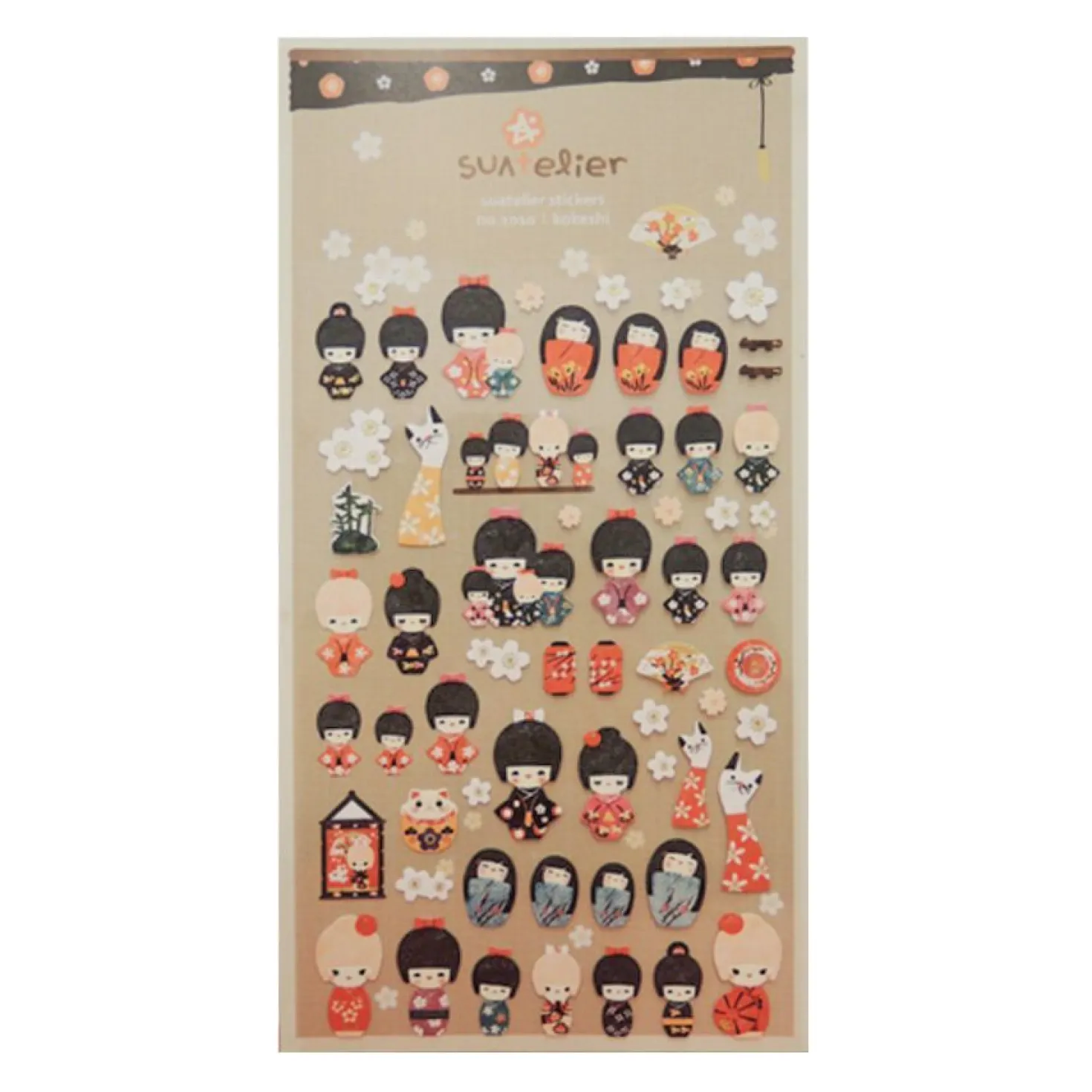 Kokeshi Deco Sticker