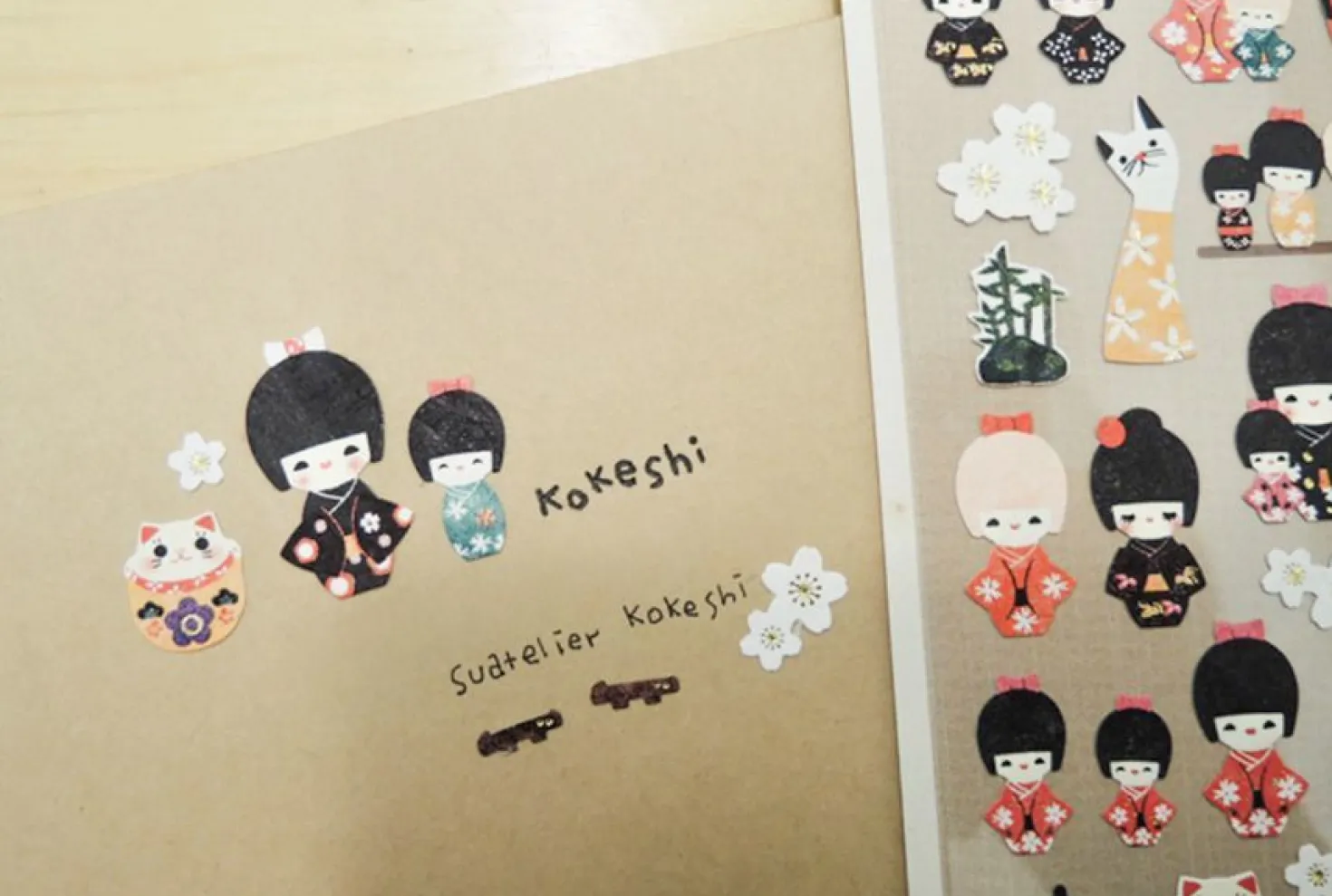 Kokeshi Deco Sticker