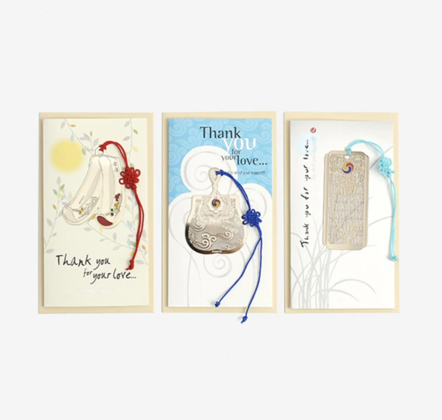 Korean Traditional Gold Bookmark & Card