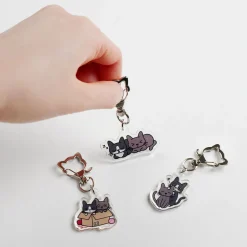 Lana Cat Pose Acrylic Key Ring v2