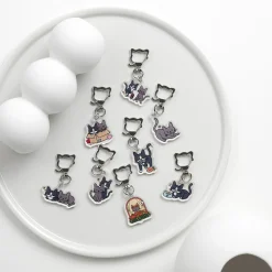 Lana Cat Pose Acrylic Key Ring v2