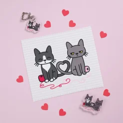Lana & Tuxedo Cat Acrylic Magnet