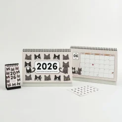2026 Lana & Tuxedo Cat Large Spiral Calendar
