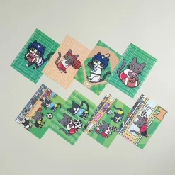 Lana & Tuxedo Cat Soccer Postcard