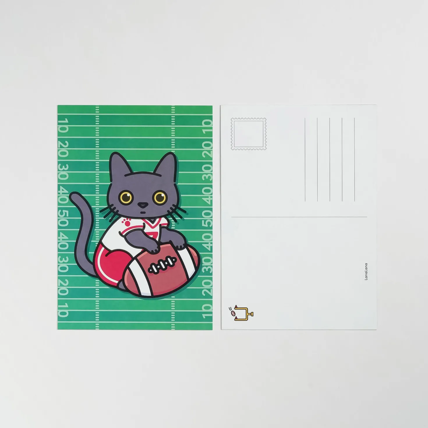 Lana & Tuxedo Cat Sports Postcard