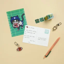 Lana & Tuxedo Cat Sports Postcard