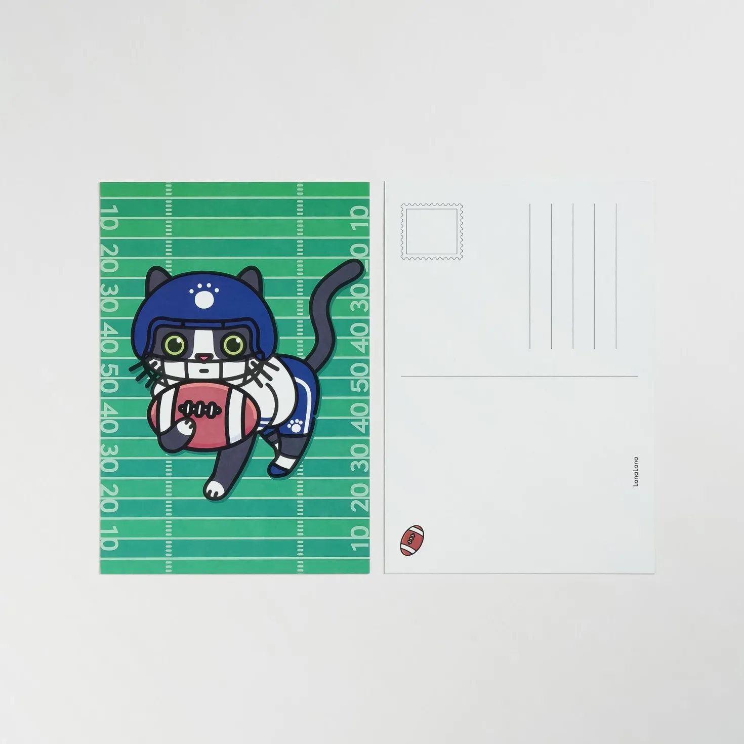 Lana & Tuxedo Cat Sports Postcard