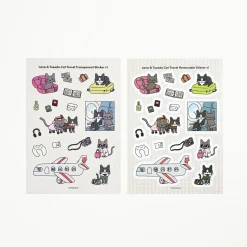 Lana & Tuxedo Cat Travel Sticker
