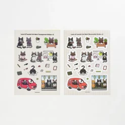 Lana & Tuxedo Cat Work Sticker