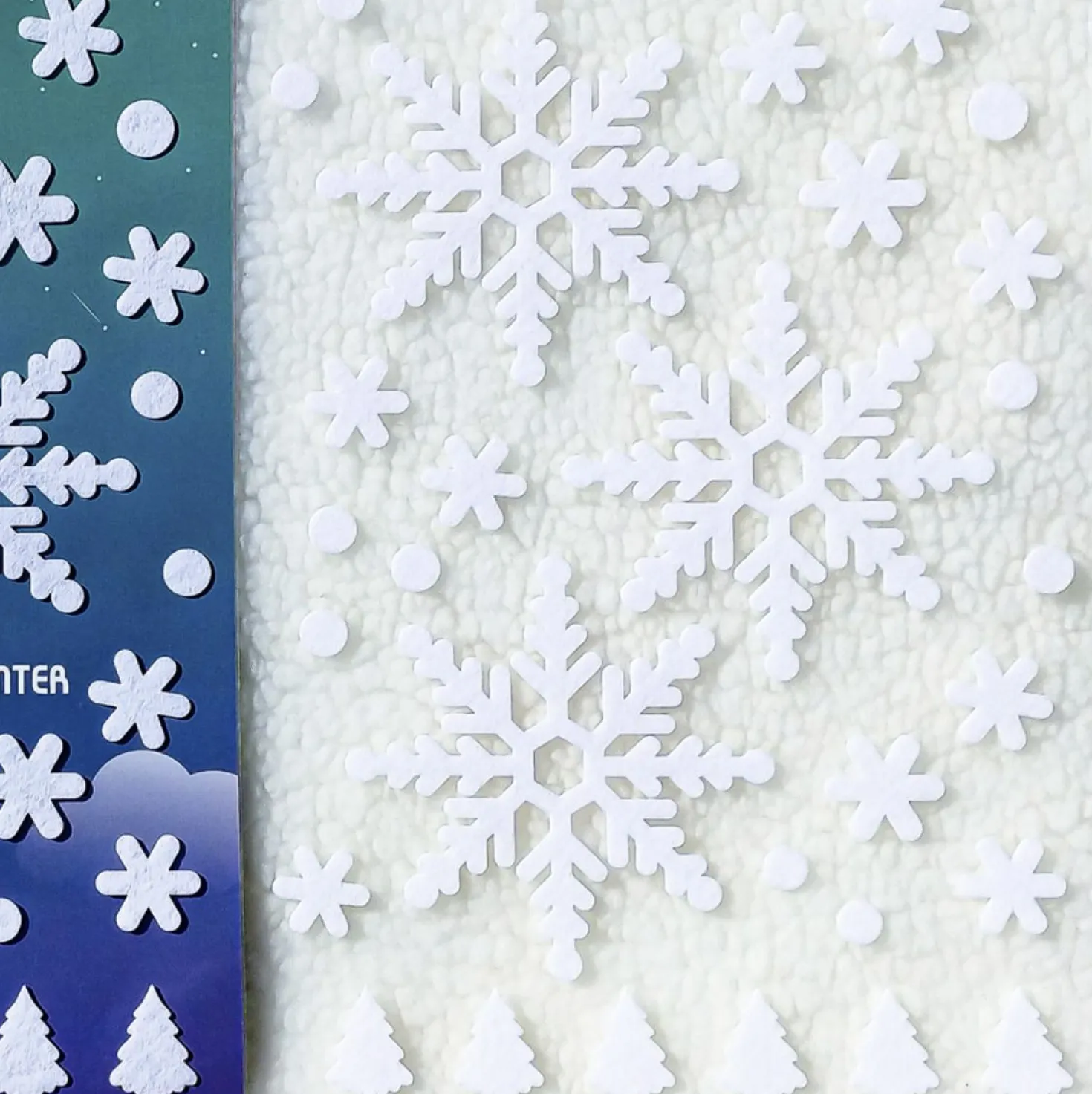 Large A4 Snowflake Felt Deco Sticker