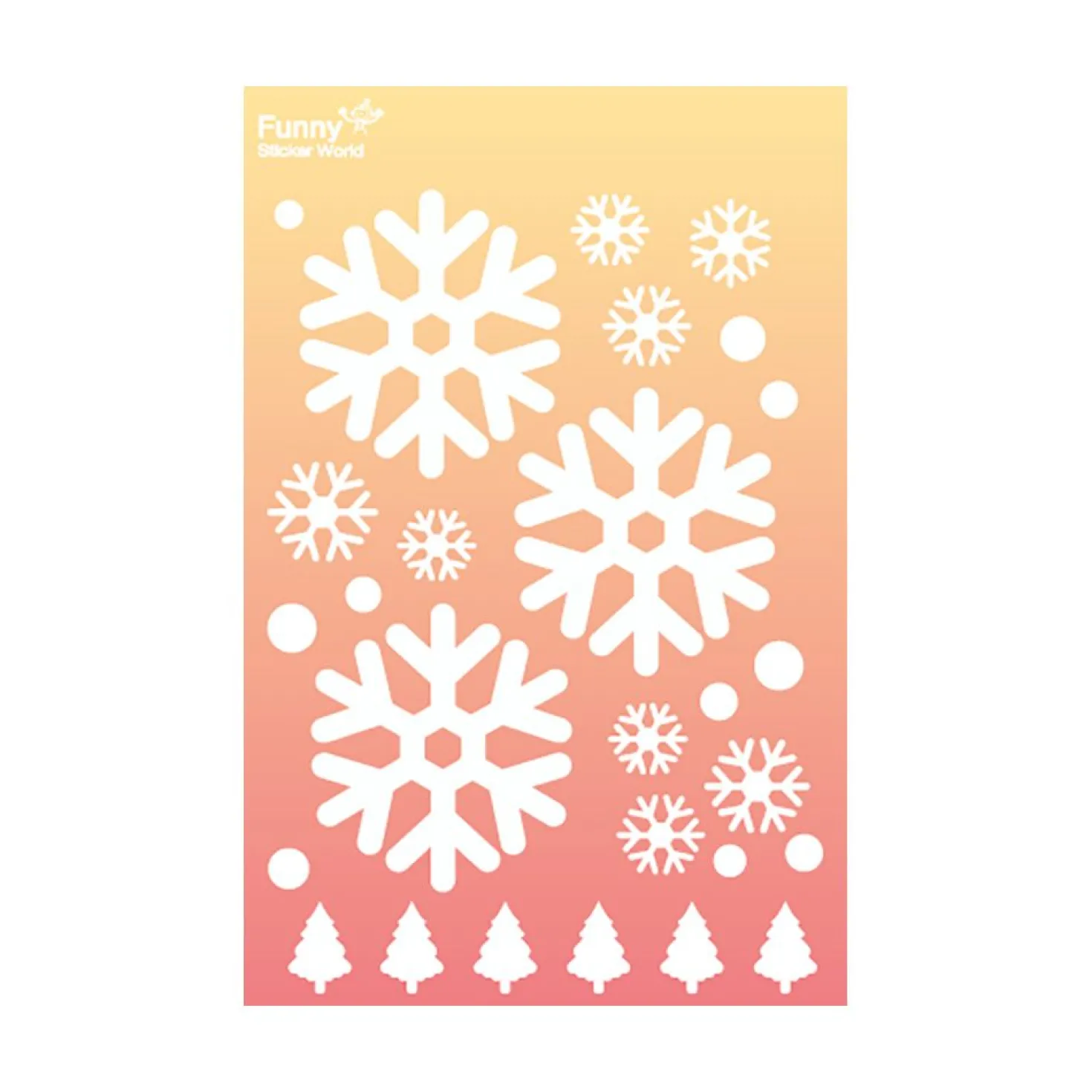 Large A4 Snowflake Felt Deco Sticker