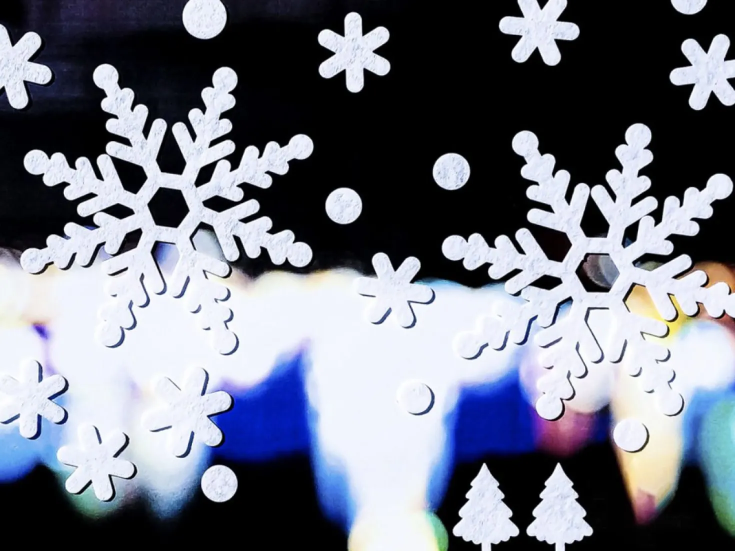 Large A4 Snowflake Felt Deco Sticker