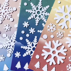 Large A4 Snowflake Felt Deco Sticker