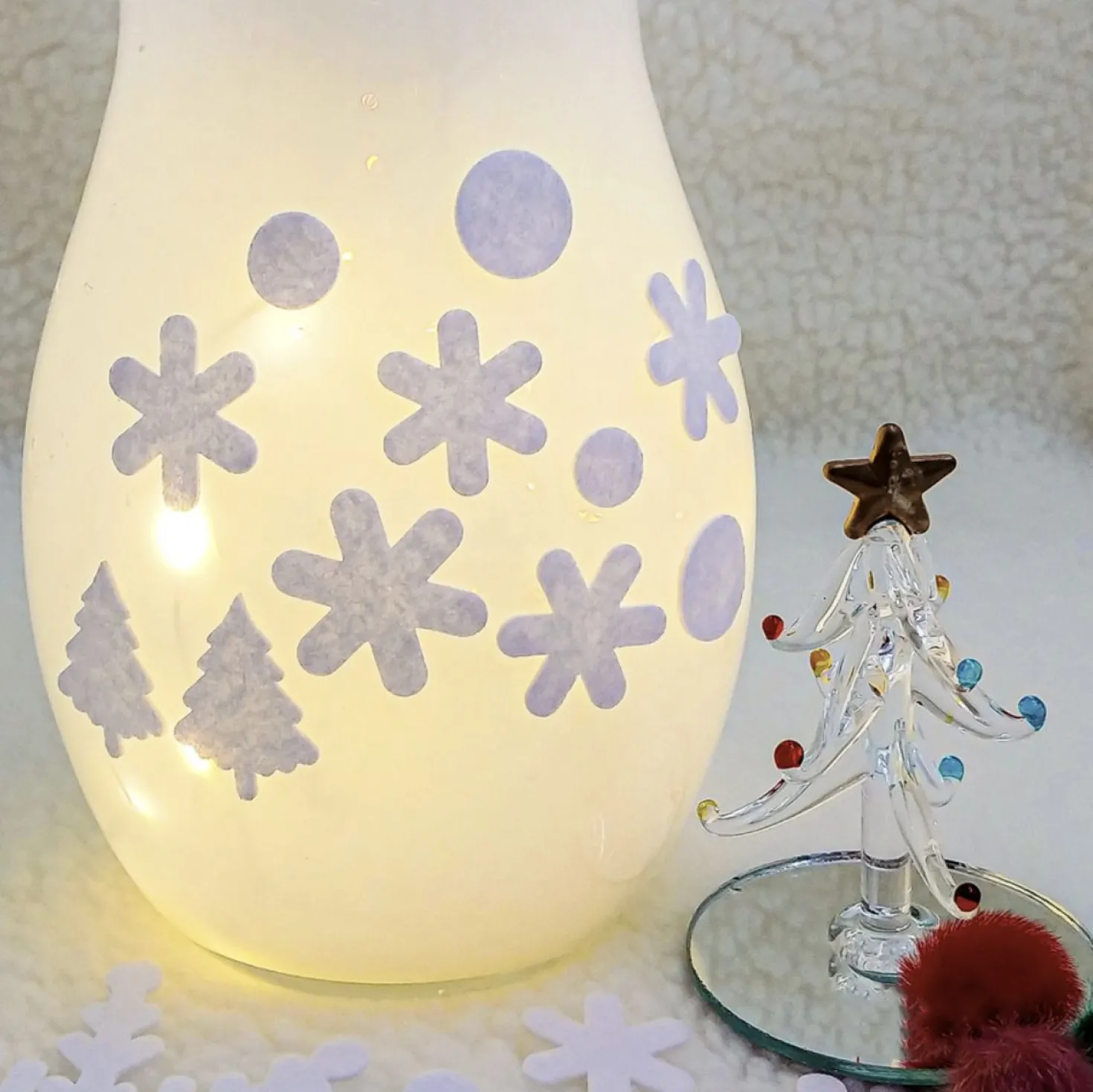 Large A4 Snowflake Felt Deco Sticker