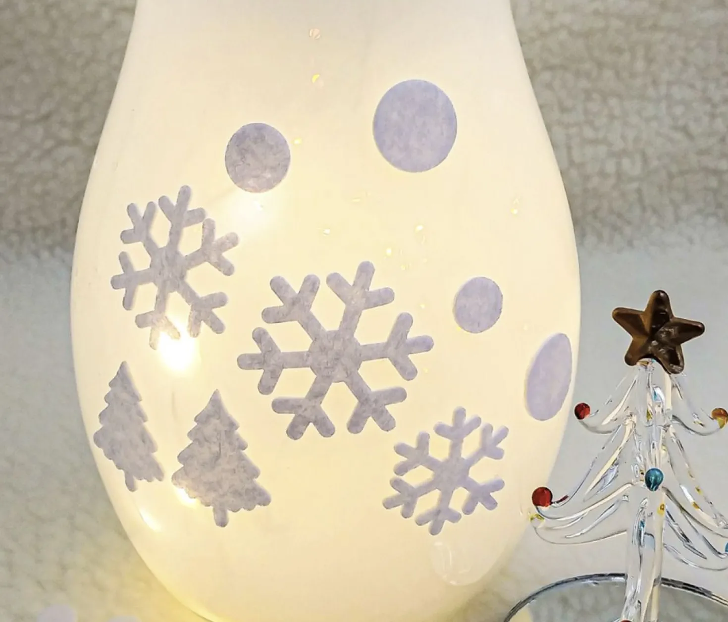 Large A4 Snowflake Felt Deco Sticker