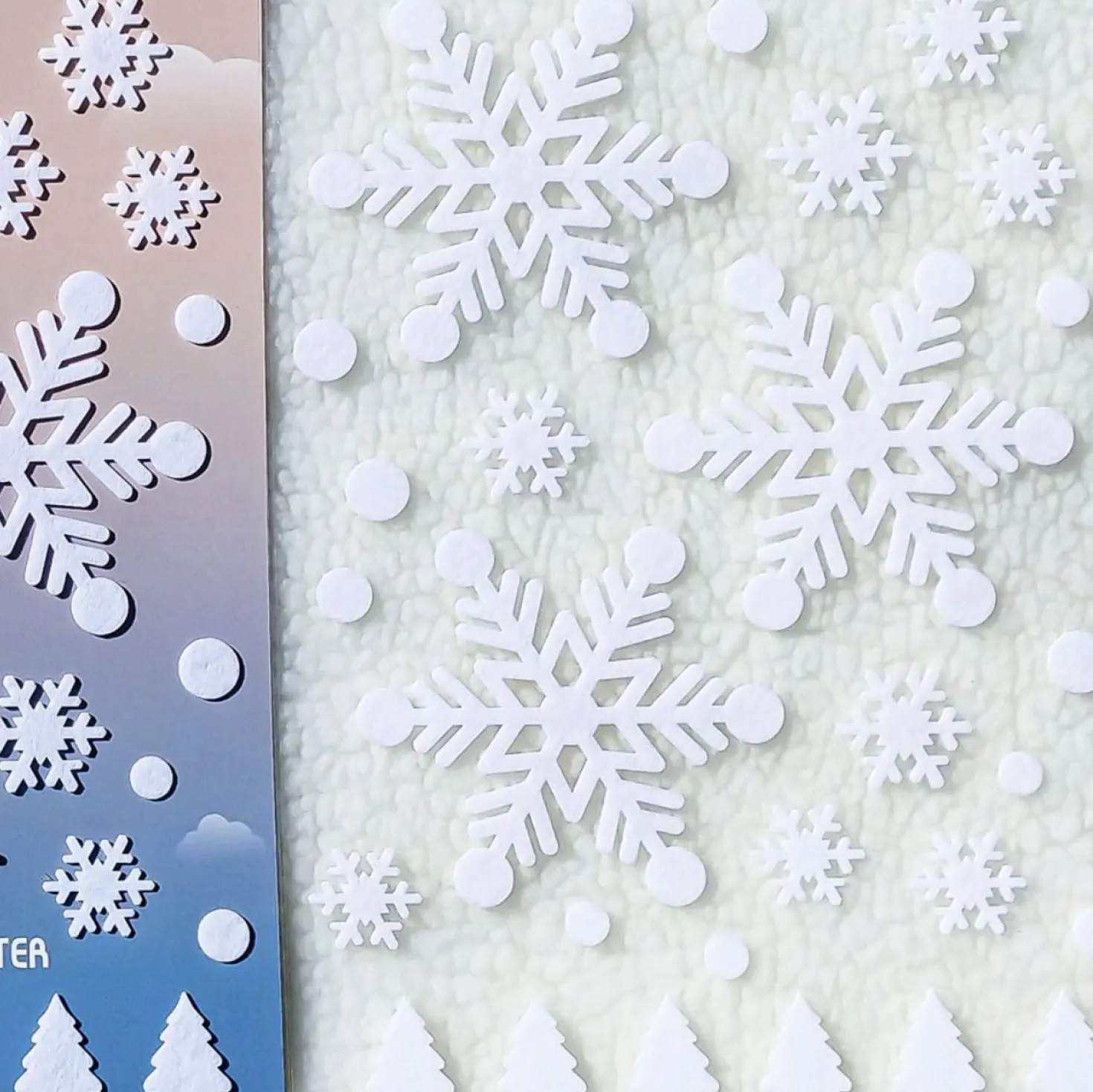 Large A4 Snowflake Felt Deco Sticker