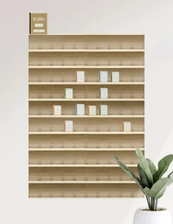 Large Bookshelf Poster & Sticker Set