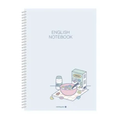 Large English Spiral Language Notebook