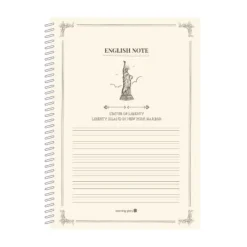 Large English Spiral Language Notebook
