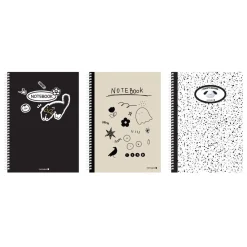 Large Kitsch Animal Spiral Lined Notebook